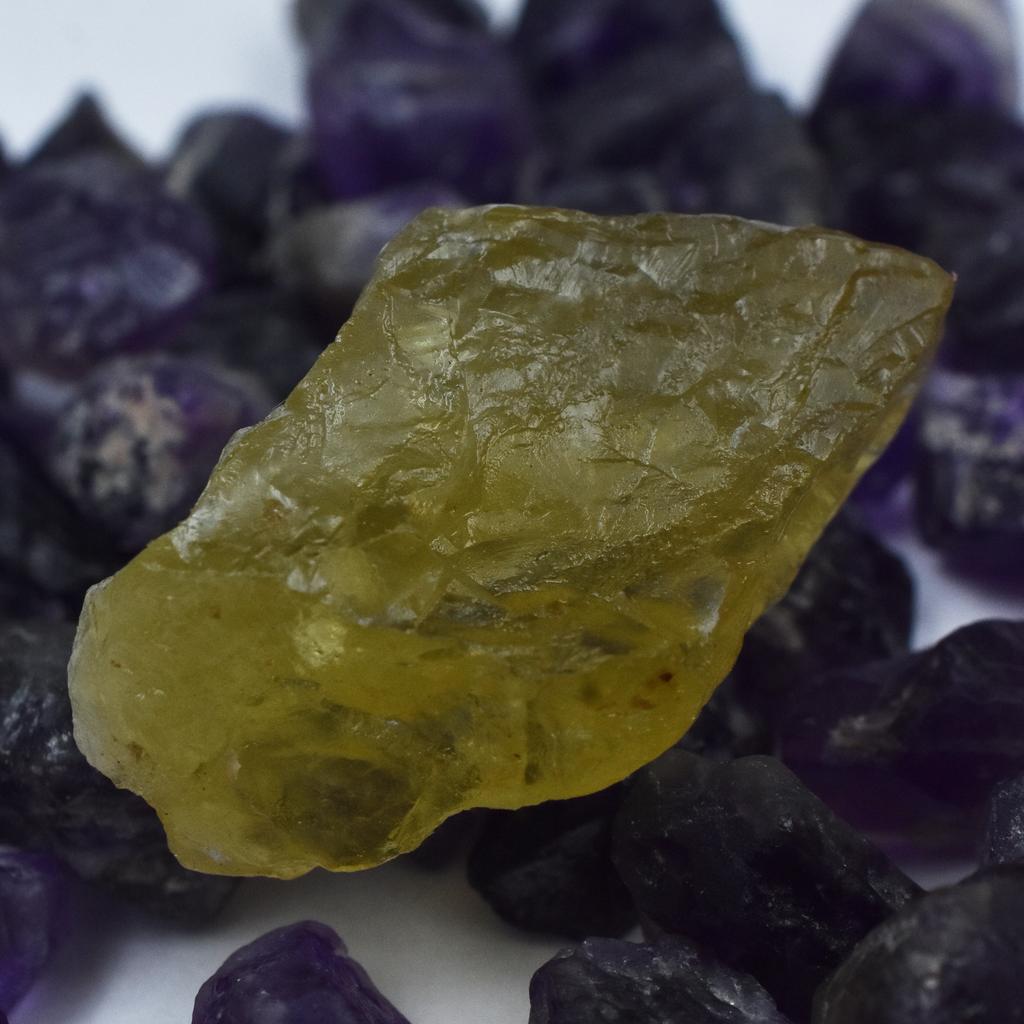 Natural Topaz Loose Gemstone Lemon 60.15 Ct Uncut Raw Rough for Lapidary and Gem Collections