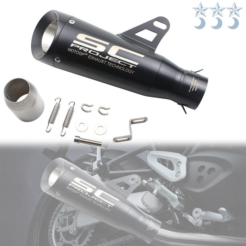 Tuyau d'échappement modifié pour moto Z900 Ninja 400 Cb650R R3 Échappement SC modifié, deuxième couche 51 mm