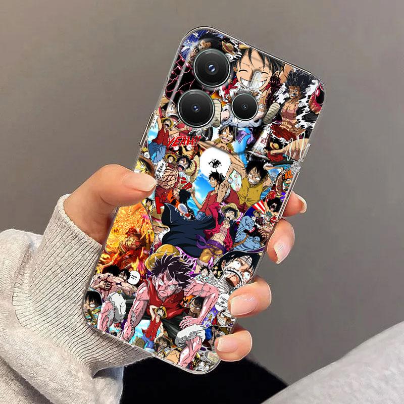 Hot One Anime P-Piece Case For Xiaomi Redmi Note 15 14 13 12 11 10 Pro Plus Cover For Redmi 15C 15 14C 13C 12C Clear Phone Cases