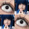 Cosplay Colored Contact Lenses for Eyes 2pcs Colorful Contact Lenses White Anime Contact Halloween Black Color Lenses