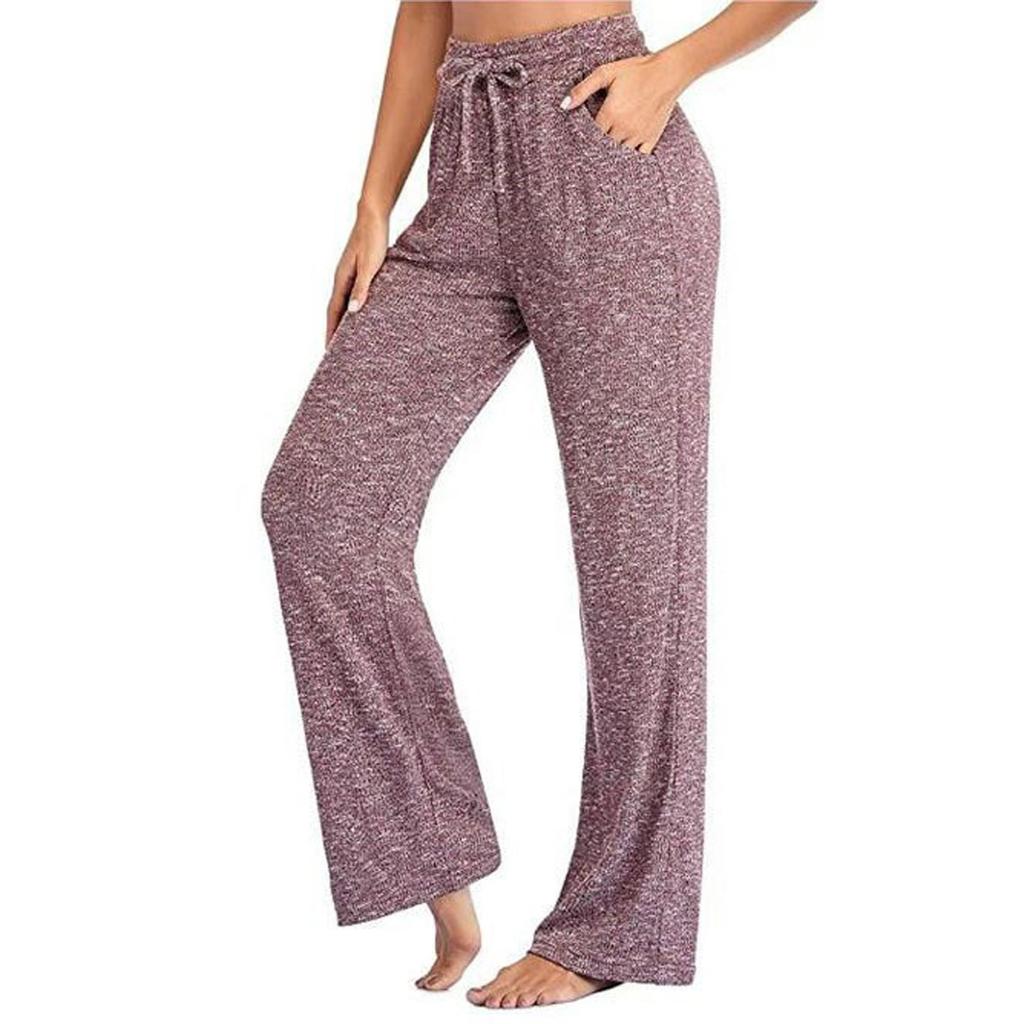 Women's Casual Color Quick Dry Wide Leg Yoga Pants Sports And Fitness Pant