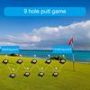 9Pcs Golf Putting Mat Indoor Practice Putting Cup Hole Practice Aids Golf Putting Mat Golf Practice Putting Cup & Flags