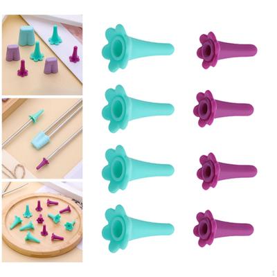 8 Pieces Knitting Needle Stoppers Tip Stopper Crafts Sturdy Anti-skid Soft Kniting