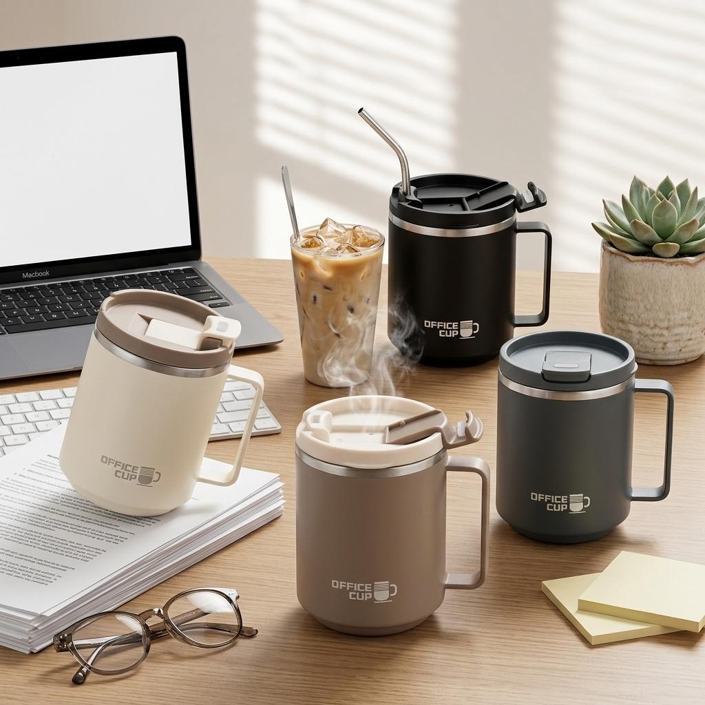 304 Stainless Steel Coffee Mug Double-Layer Insulated Drinking Cup For Cold And Hot Drinks Anti Scalding Sealed Milk Coffee Cup