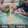 Wooden Ring Toss Game: Two-Person Hook and Ring Table Toy