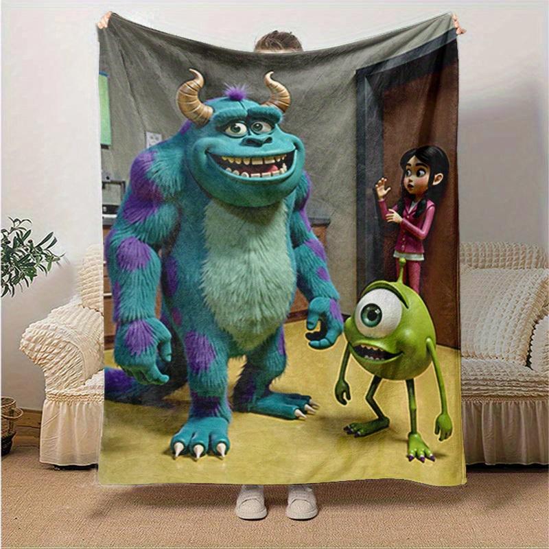 1pc, Soft and Cozy Monster Inc. Plush Blanket, Perfect for All Seasons, Soft Flannel Throw Blanket, Versatile & Cozy for Bedroom, Living Room, Travel,