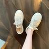Sheepskin version of grape mother, the same bag head half slippers, women's summer wear thick bottom heightening lace-up casual sports slippers