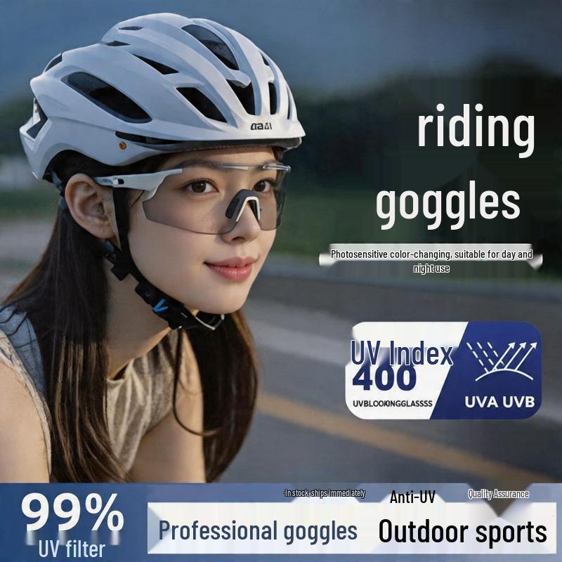 Photochromic Windproof Cycling Glasses for Men & Women - Ideal for Day/Night, Outdoor Sports, Mountaineering, Running, Driving