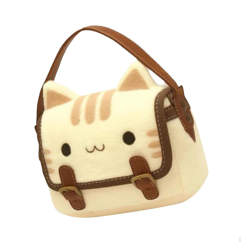 Katzen-Plüschtasche für Geburtstage Geldbörse Stofftier Umhängetasche