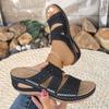 Fashion Women Wedge Sandals Orthopedic Open Toe Sandals Vintage Anti-Slip Leather Casual Female Platform Retro Shoes New Slides Women