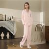 Pigiama da Donna Color Caramella Dolce Autunno Inverno Velluto Caldo Indumenti da Notte Casual per la Casa Manica Lunga Pigiama in Velour