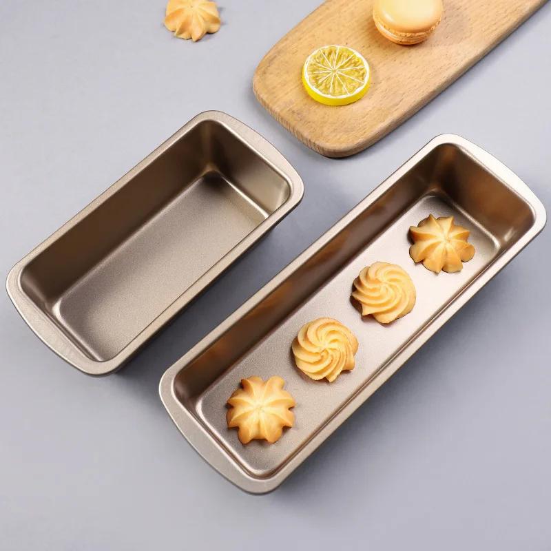 Premium Non Stick Rectangular Toast Tin Bread Baking Pan Heavy Steel Gold Cake Mold for Commercial Home Kitchen