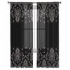 Retro Muster Geometrische Textur Art Deco Tüll Transparente Vorhänge Für Wohnzimmer Schlafzimmer Küche Für Fenster Voile Drapierungen