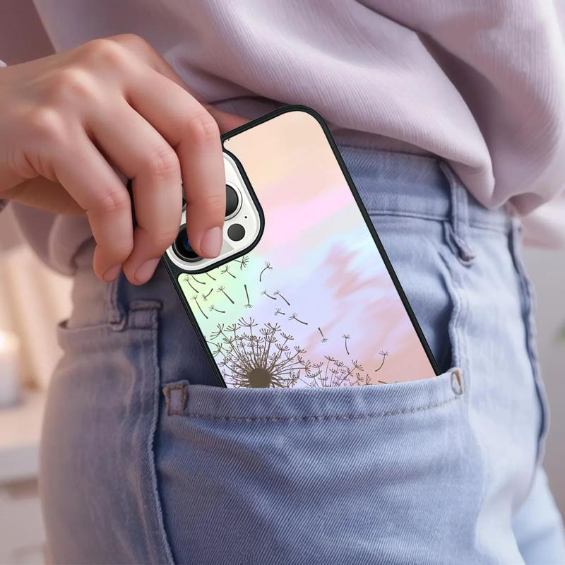 Dandelion Phone Case For iPhone 17 Air 15 16e 14 13 Pro Max Coque 12 11 Pro Max PLUS cover