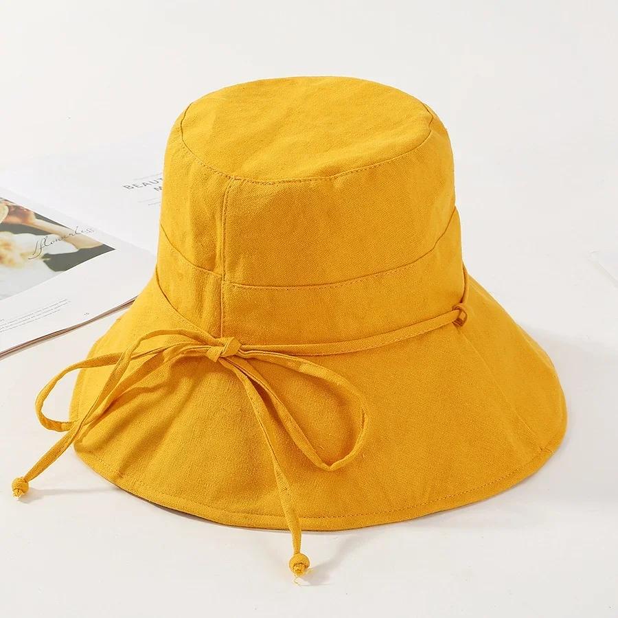 New Bowknot Sun Hats for Women Summer Hat Women Beach Hat Summer Women Foldable Wide Brim Bucket Hat Fisherman Hat