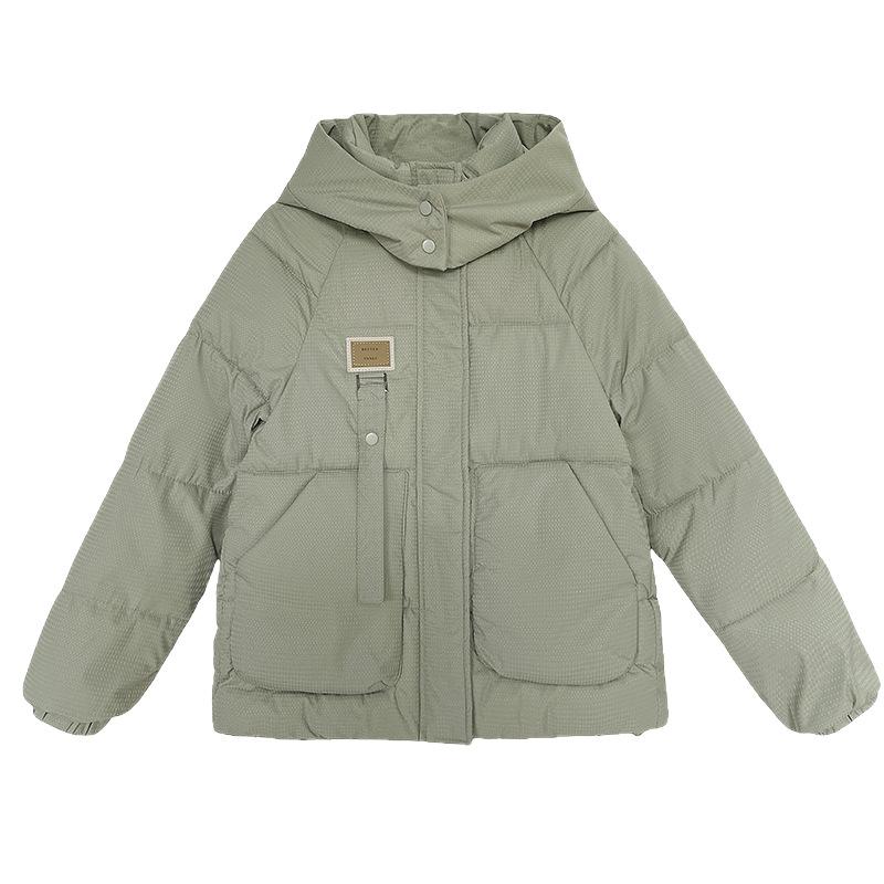 2025 New Style, Cotton Jacket, Women's, Short, Fashionable Loose Fit, Korean Version, Bread Jacket with Hood, Thick Warm Jacket, Cold Proof