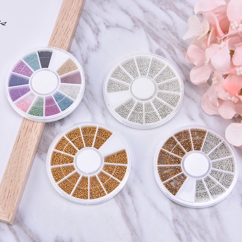 3D Mikroperlen Nailart Kaviarspitzen Dekoration Maniküre DIY Rad