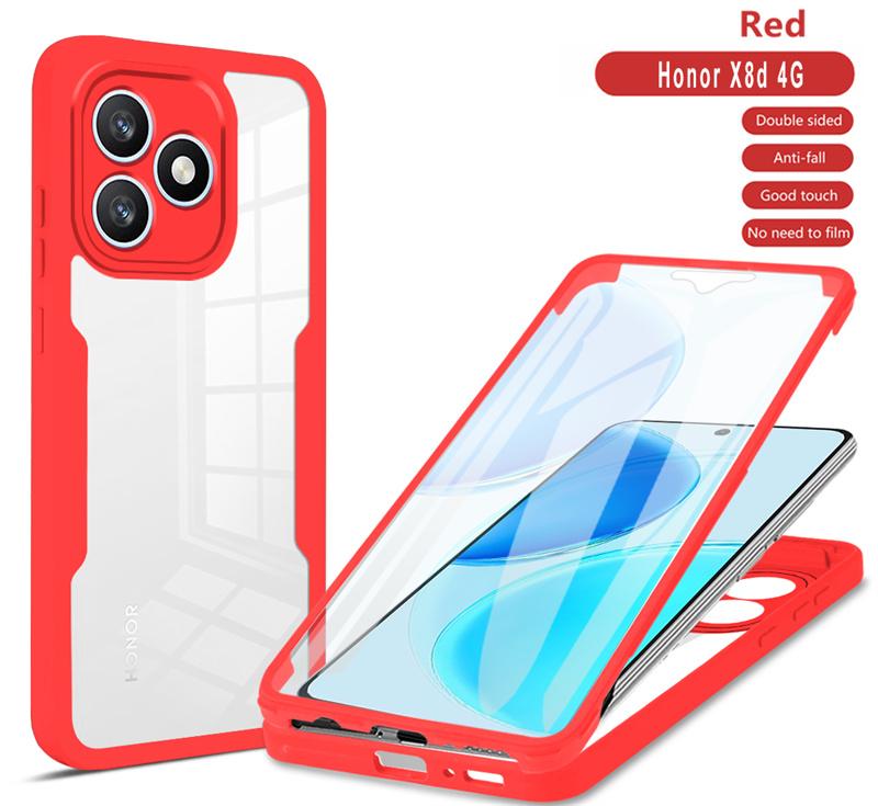 

Funda For Honor X8d 360 Full Body Screen Protector Transparent Case For HonorX8D Soft Silicone Bumper Shockproof Cover Coque Honor X8d