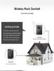 Wireless Long-Range Doorbell with Smart Remote Control, Battery-Powered, Waterproof, One-to-Two Call Button