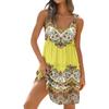 Women's Casual Daily Dating Outing Fashion Print Basic Sleeveless Loose Dress Bohemian Beach Dress Sleeveless Dress