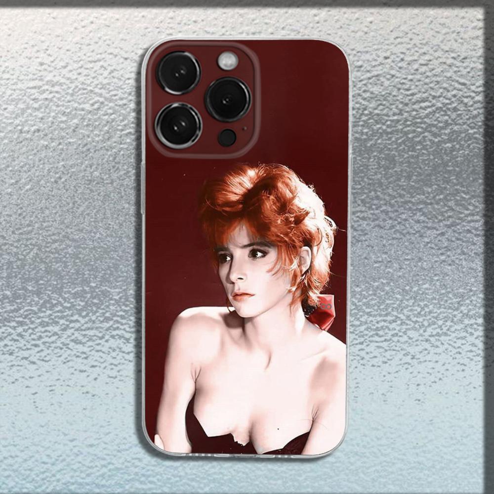 Singer M-Mylene Farmer Phone Case For iPhone 16,15,14,13,12,11 Plus,Pro,Max,XR,XS,X,Plus,SE,Mini Transparent Soft Cover