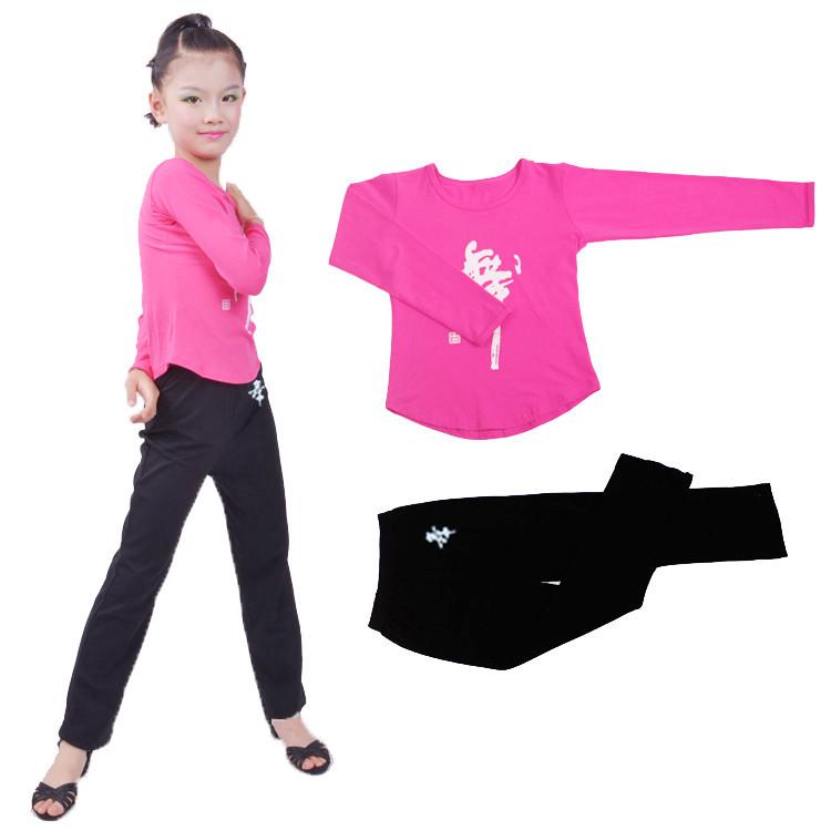 

Костюм для латиноамериканских танцев с длинным рукавом для девочек - Осенне-весенний комплект для китайских народных выступлений M розы красного