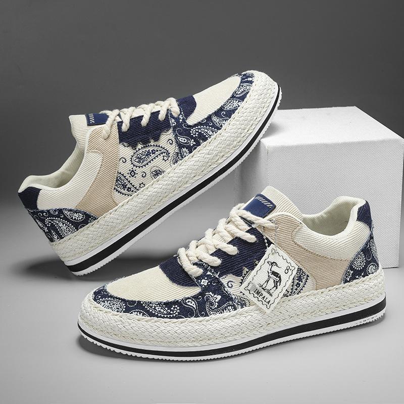 Men'S Board Shoes Fashion Mesh Breathable Low-Top Color Matching Student Sports Leisure Internet Celebrity Tide Shoes