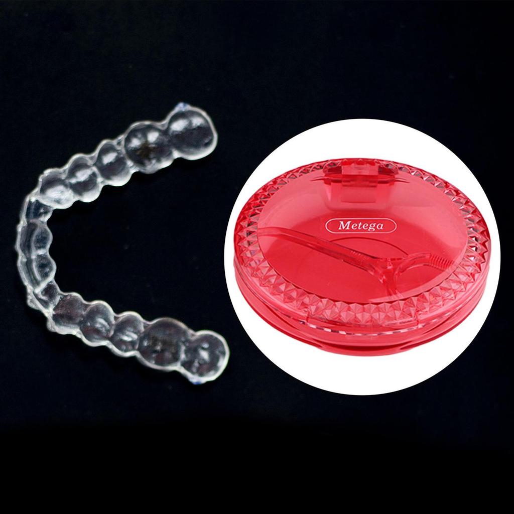 Portable Retainer Box, Mouth Guard Storage with Floss easy to hook Carry Mouthguard Container