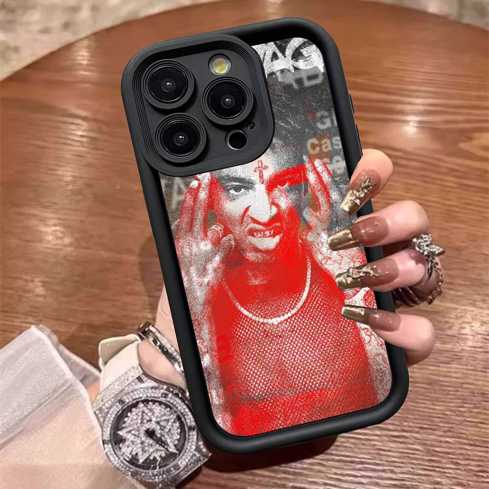 Rapper 21 Savage For IPhone 17 Pro Max 16 15 14 13 12 11 Plus Black Soft Phone Cover