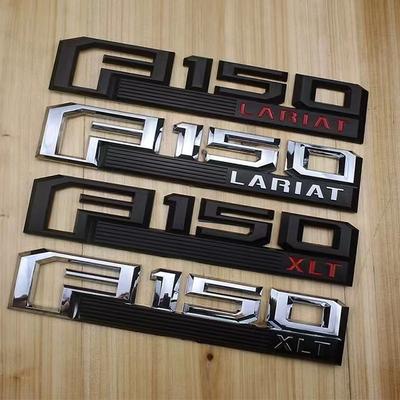 XXUI3 2PCS For F150 F-150 Raptor XLT LARIAT LIMITED PLATINUM Logo  ABS Car Sticker Emblem Accessories Auto Decal Badge Styling