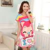 Cute Women Cartoon Panda Sleepwear Pajamas Short Sleeve Sleepshirt Nightdress