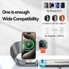 Chargeur sans fil 4 en 1 avec coque en métal pour iPhone 15 14 13 12 Station de charge rapide magnétique Support Dock pour Apple Airpods Watch