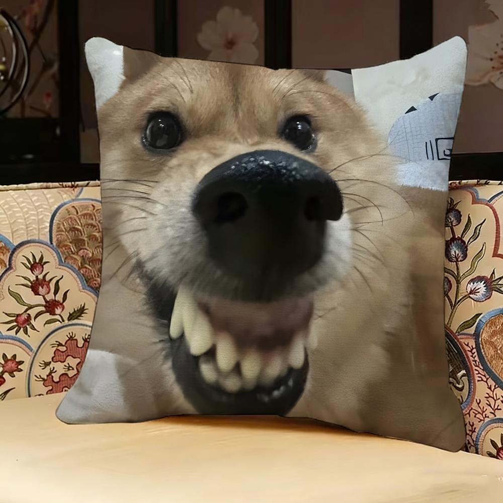 Dog Funny MEME Pillow Case Pillowcase Doublesided Printed Sofa Cushion Bedroom Headboard Pillow