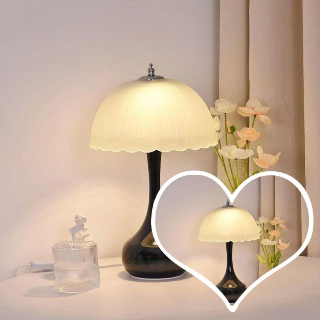 Nordic Minimalist Dimmable Glass Bedside Lamp: Modern, Warm, and Eye-Protecting
