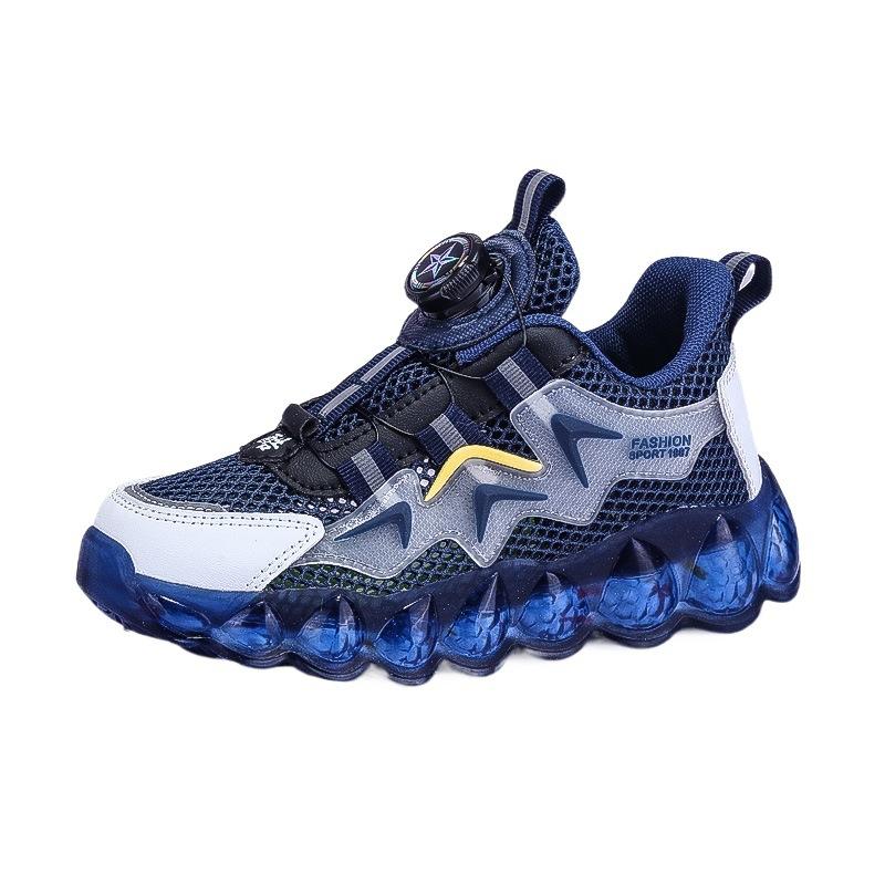 Classmates Boys and Girls Summer Hollow Breathable Mesh Rotating Button Middle School Children Elementary School Casual Sports Shoes