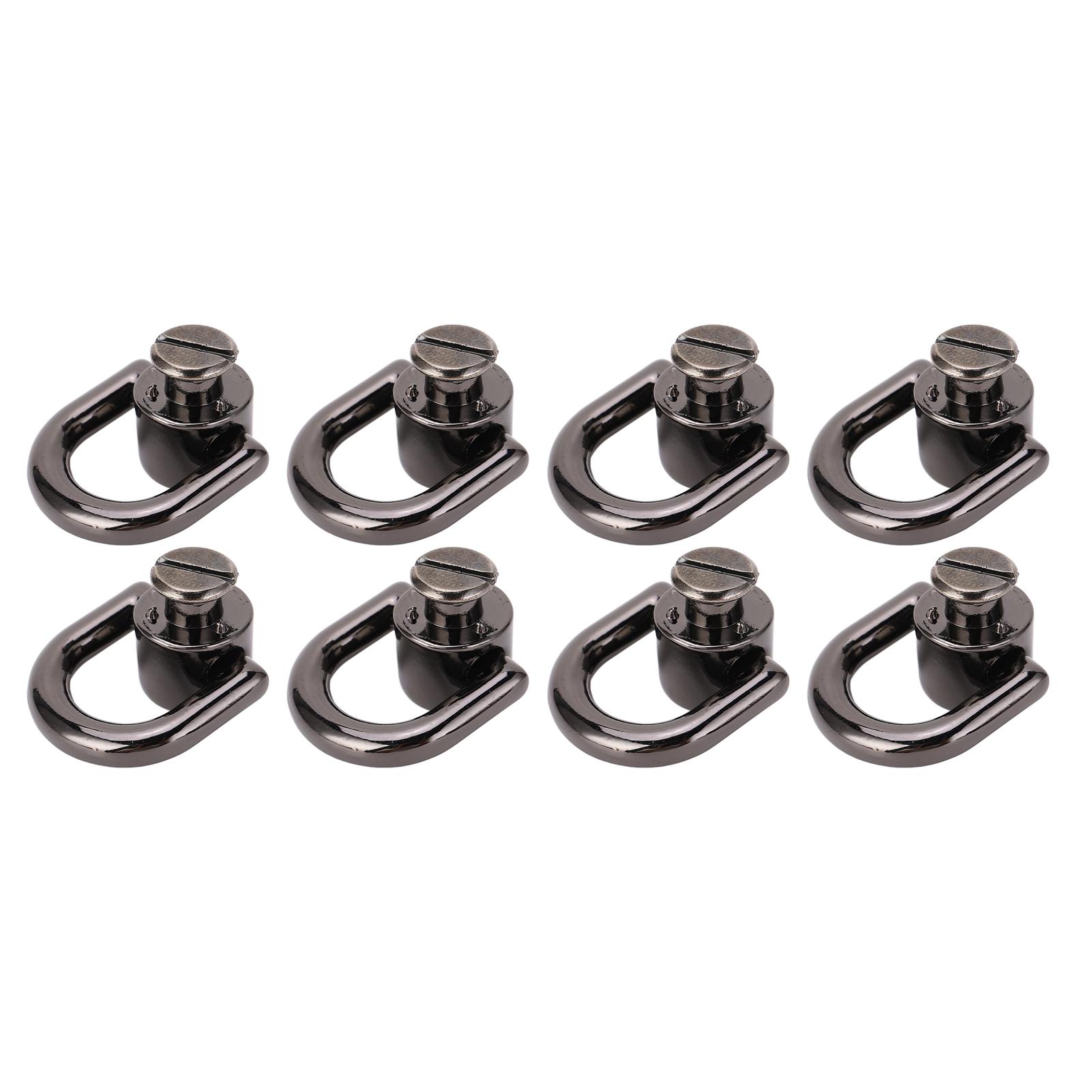 

20PCS D Ring Rivet Zinc Alloy and Iron 11x19mm Button Ball Stud Rivet with Screw for Leather Gray