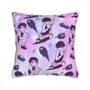 Omori Anime Game Square Pillow Case Basil Aubrey Cushion Covers Awesome Zipper Decorative Pillowcase for Living Room 4545cm