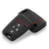 Silicone Car Key Case Cover for VW 2018 Atlas Tiguan Golf 7 Magotan 4 Button Replacement Smart Keyless Holder