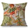 Lovely Cute Infant Baby Children Flower Fairies Floral Boy Girl Cartoon Home Decorative Pillow Case Cotton Linen Cushion Cover