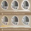 70 x 50 cm Asymmetrical Bathroom Mirror with LED Light, Smart Touch Switch, Anti-Fog Function, Silver