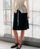 ITOV SEOUL Tencel Flare Midi Skirt Bk