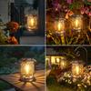 Letmy Solar Lantern, Outdoor Waterproof Garden Light, Stylish LED Lantern with Warm White LED, Dawn Automatic On/Off, Suitable for Gardens, Flower Bed