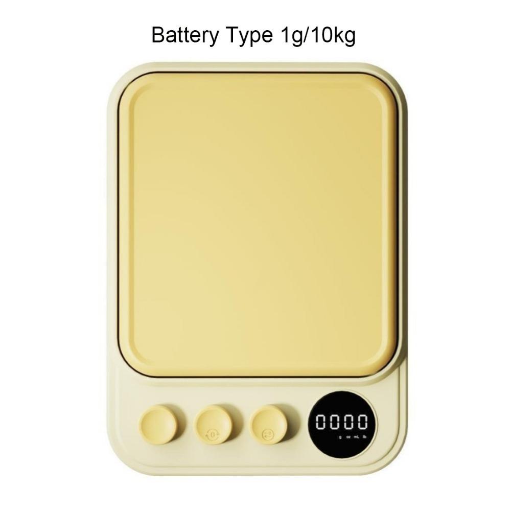 

USB Charging Electronic Scale High Accuracy Food Scale Portable Digital Kitchen Scale Baking Use Yellow Style A