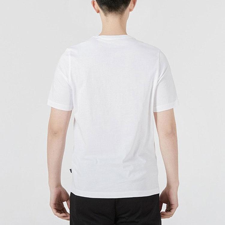 Puma Ess+ Logo Print Sports Crew Neck T-Shirt Men Tops White 849563-02