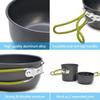 Set da Campeggio Pentola Ultraleggera Set da Pasto Tavola da Cucina da Esterno per Escursionismo Trekking Picnic Pesca Alpinismo