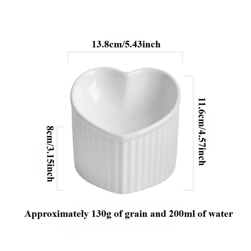 Slanted Ceramic Cat Bowl with Stand - Anti-Tip Elevated Cat Food Dish for Neck Protection, Cute Pet Feeding Bowl dogs universal