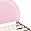 Kids Bed Frame with Headboard Pink 80 X 200 Cm PU