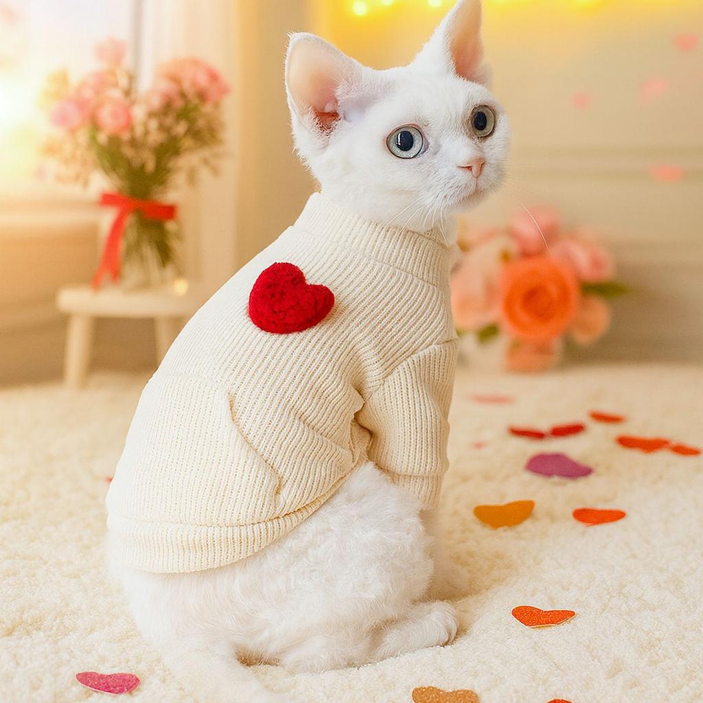 Pet circle, dog small dog clothes, cat clothing, autumn and winter Valentine's Day love collection