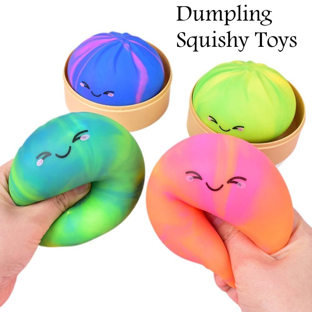 Cute Dumpling Bao Bun Squishy Toy, Soft Tpr Stress Relief Fidget Pack, Anti-Anxiety Sensory Toy For Adults & Kids Squeeze Gifts