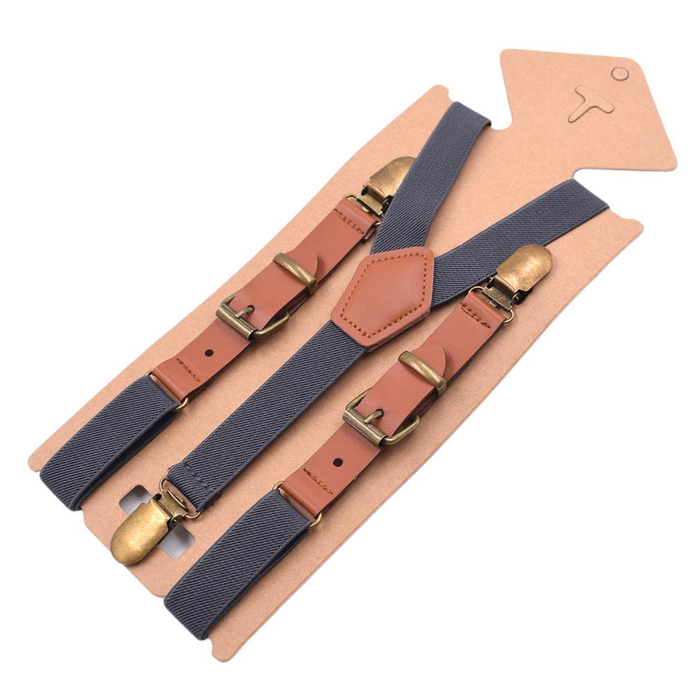 Unisex Y Back Suspenders 3 Clips Adjustable Elastic Braces for Adult Kids